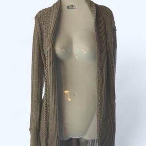 Magaschoni grey knit long cardigan with a relaxed fit #cottagecore S